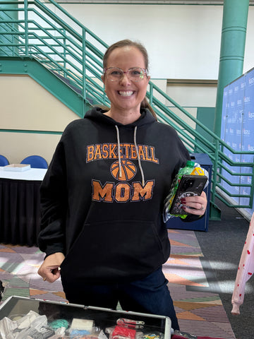 Basketball Mom Hoodie (Glitter & Rhinestone)