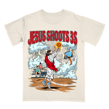 Jesus Shoots 3s Tee