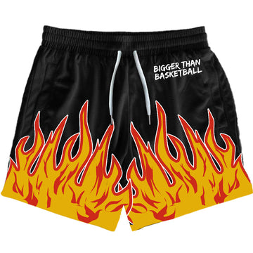 Bigger Than Basketball - Flame - Shorts - Black